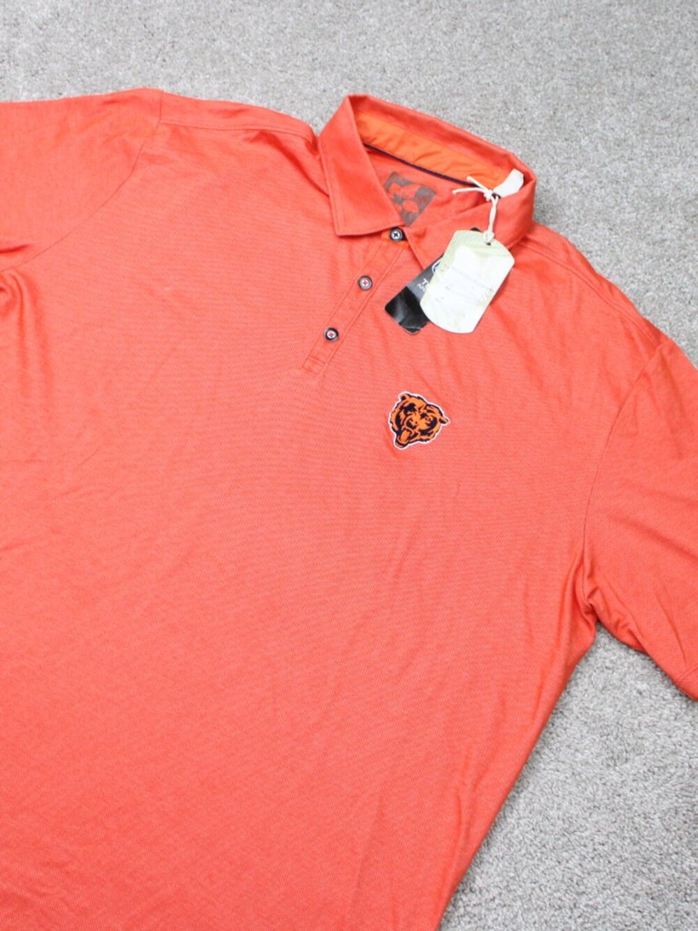 Tommy Bahama Chicago Bears Polo Shirt NWT Mens 2XL XXL Orange Short Sleeve - Picture 2 of 11
